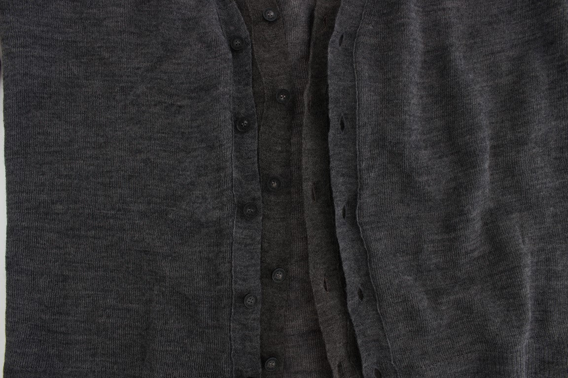 Eleganter grauer Cardigan aus Wollmischung