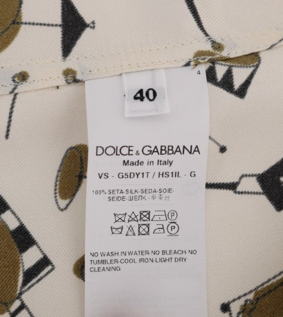Camicia da uomo casual in seta esclusiva - Motivo JAZZ