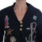 Enchanted Blue Crystal Embroidered Coat