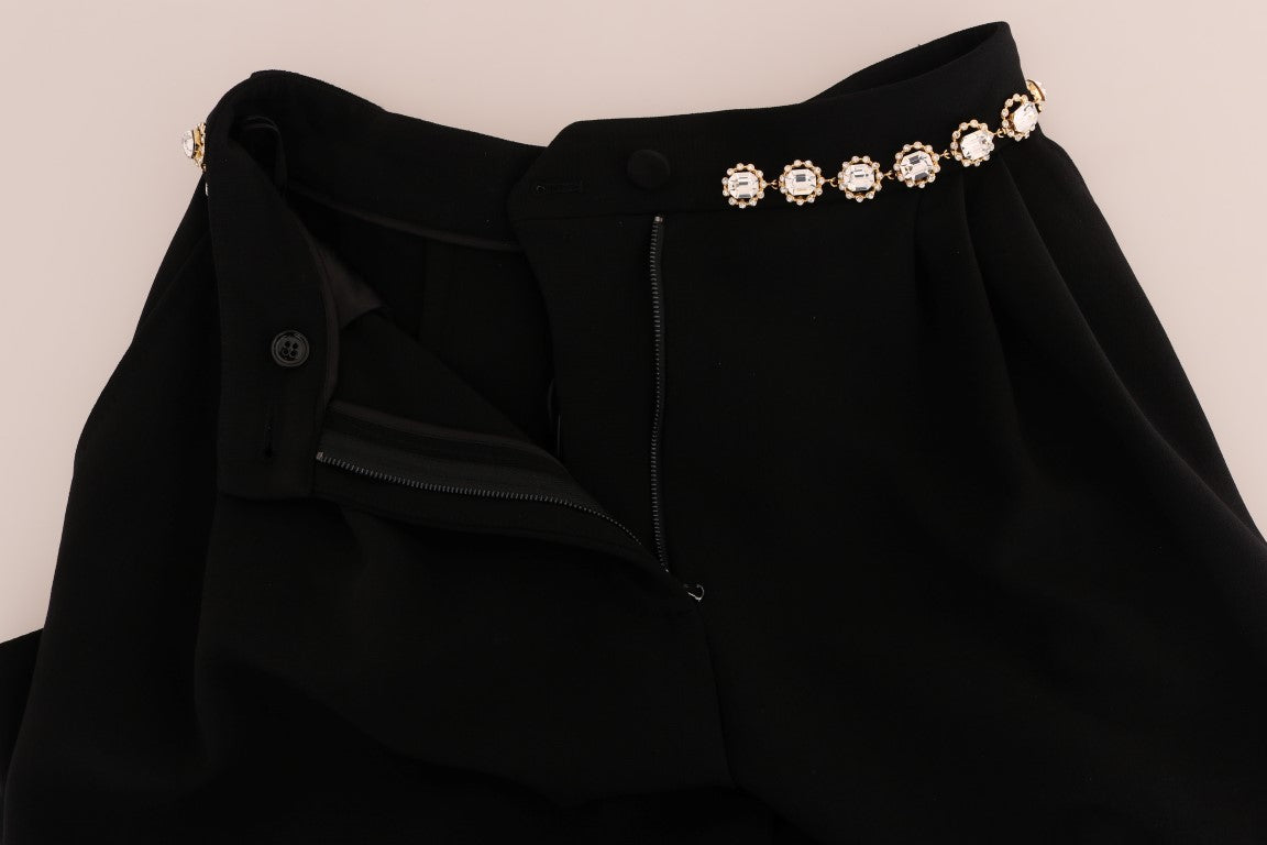 Elegante High-Waist-Knöchelhose mit Golddetails