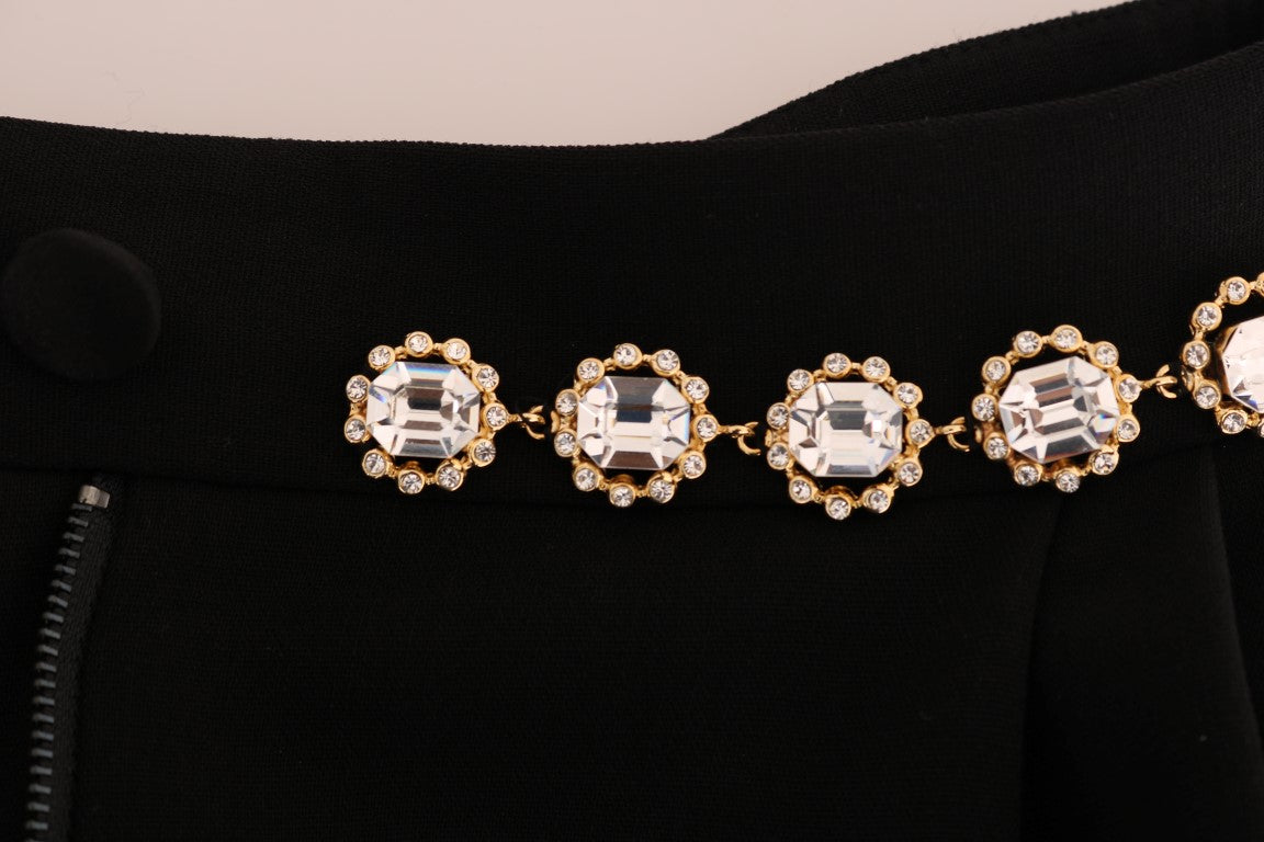 Elegante High-Waist-Knöchelhose mit Golddetails
