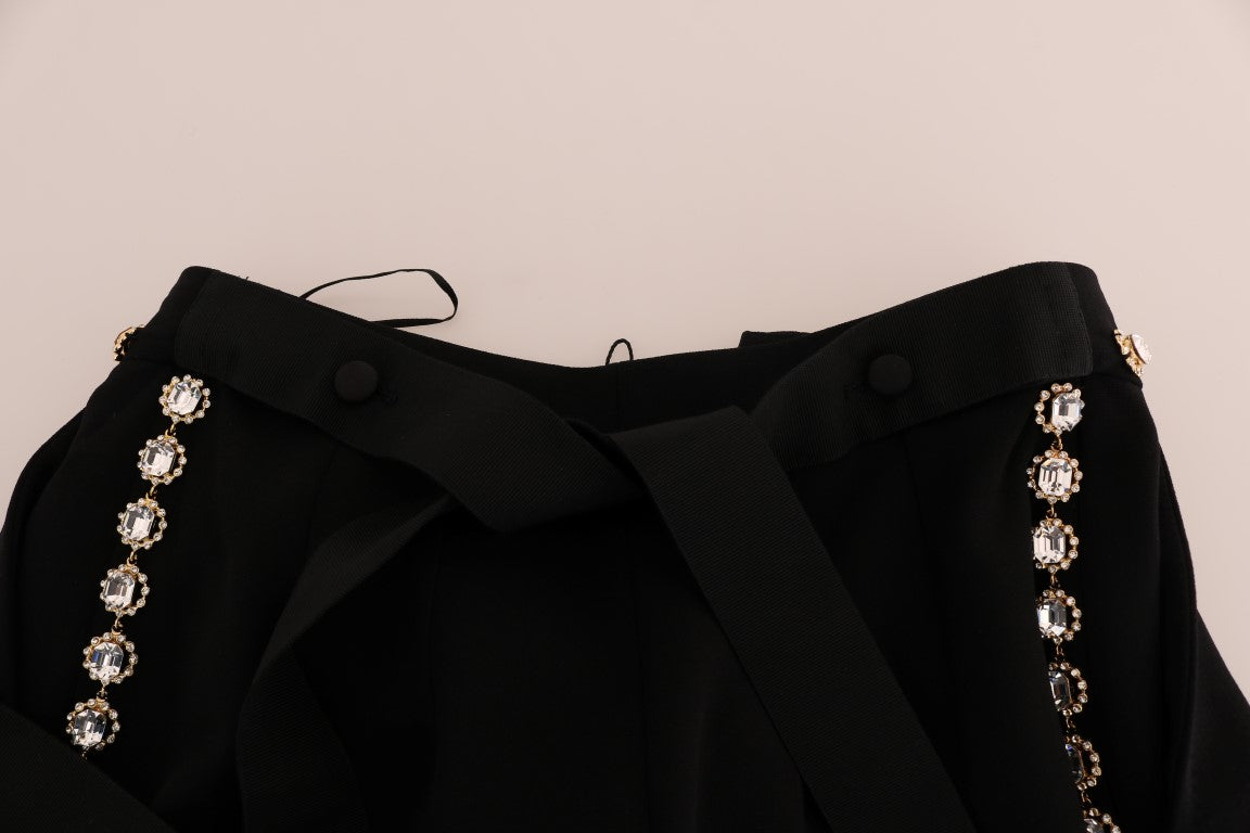 Elegante High-Waist-Knöchelhose mit Golddetails