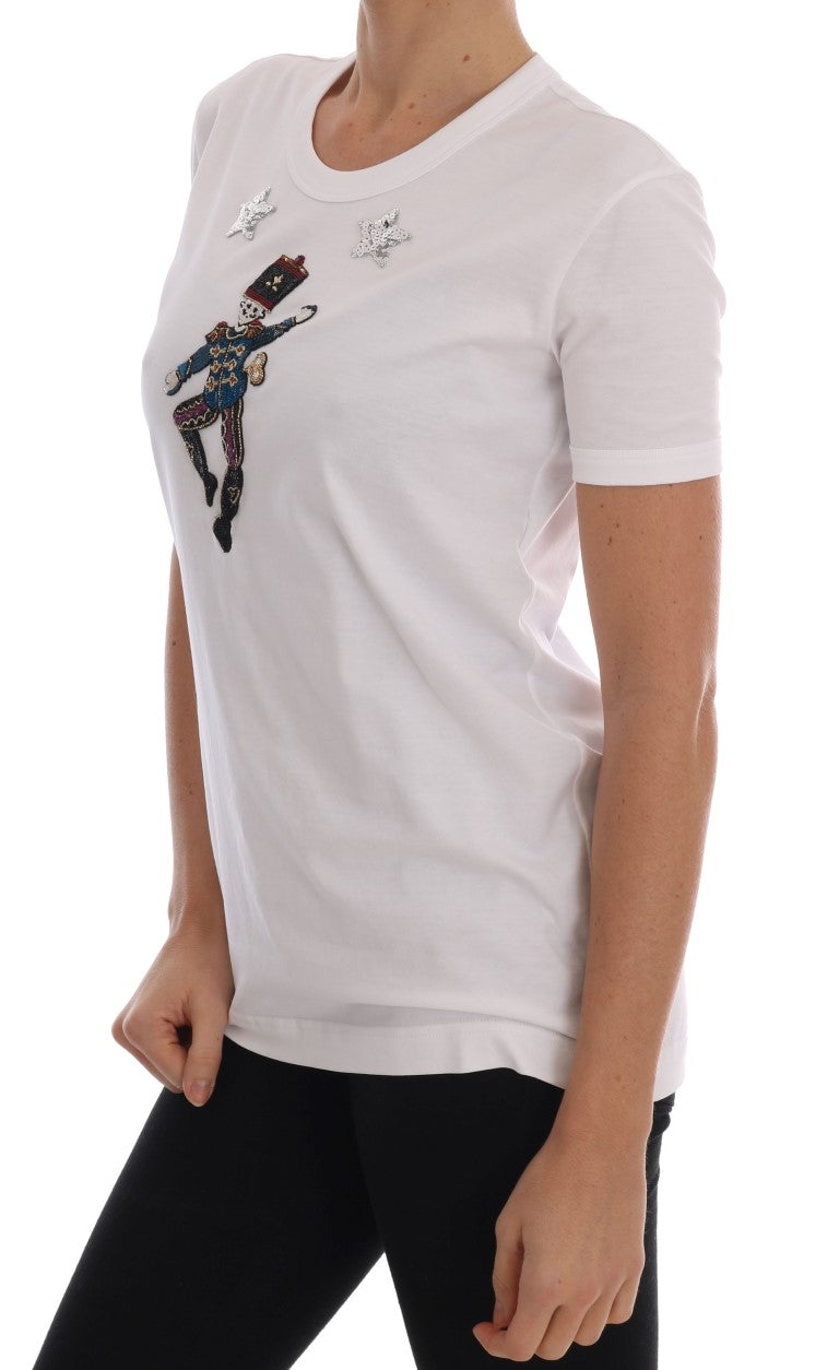 T-Shirt aus Baumwolle mit Märchenmotiv und Pailletten