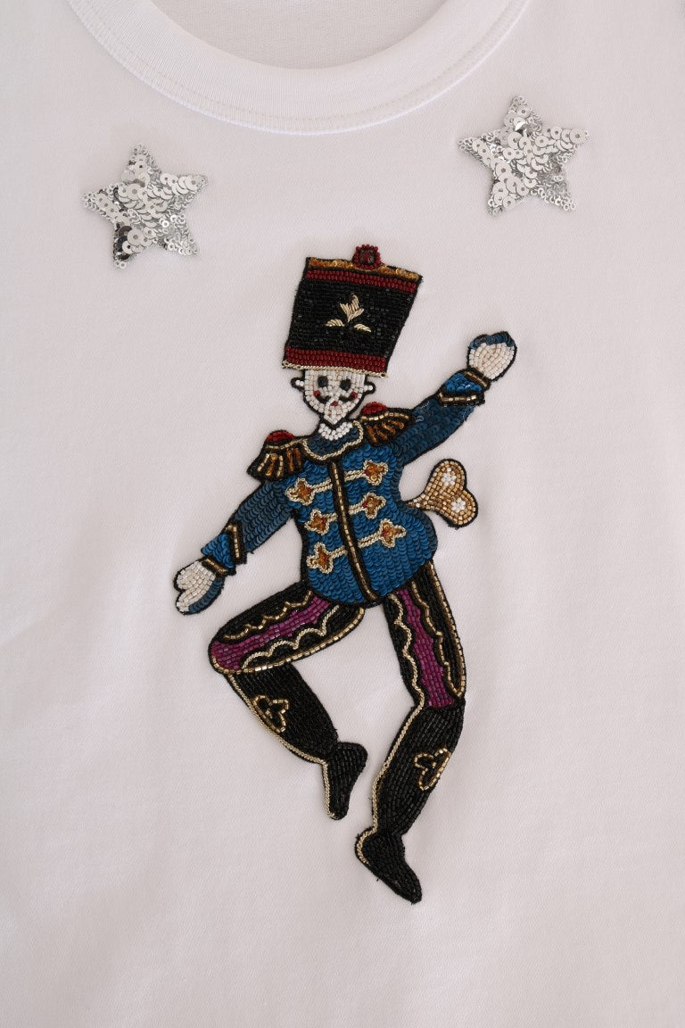 T-Shirt aus Baumwolle mit Märchenmotiv und Pailletten