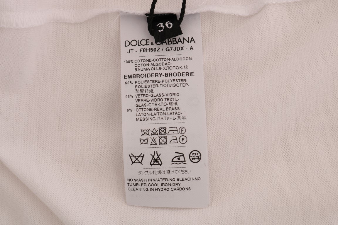 T-Shirt aus Baumwolle mit Märchenmotiv und Pailletten