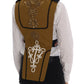 Runway Embellished Crystal Cross Vest