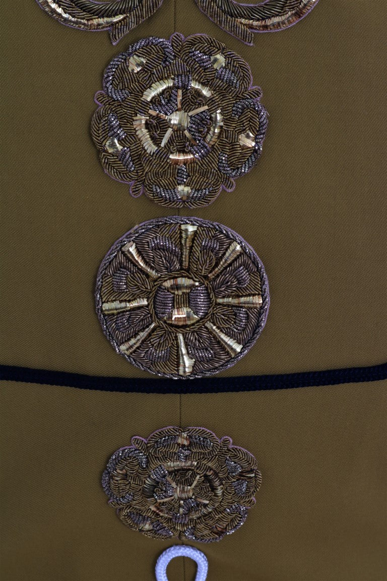 Gilet con croce di cristallo decorato da passerella