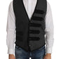 Elegant Gray Torrero Pattern Formal Vest