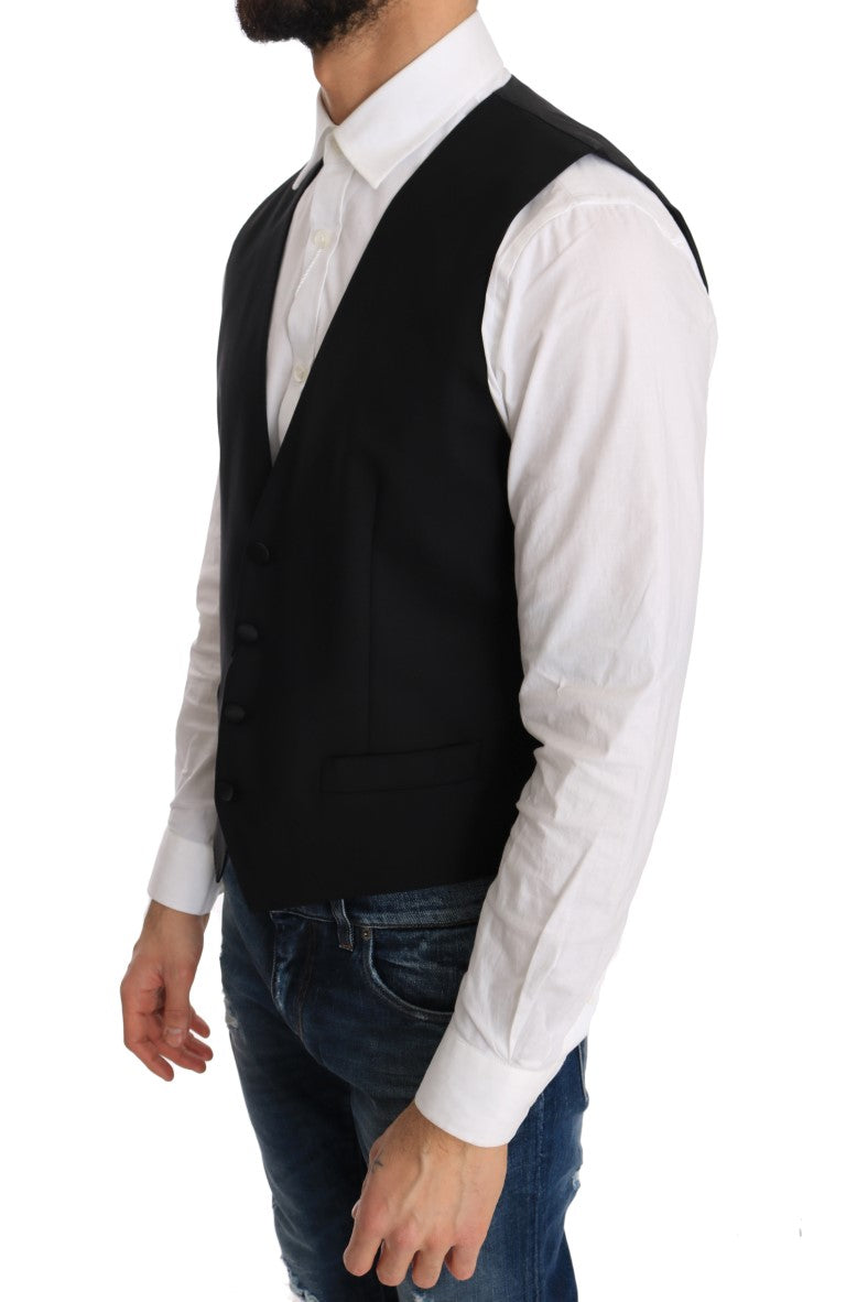 Elegante Slim Fit Weste in Schwarz
