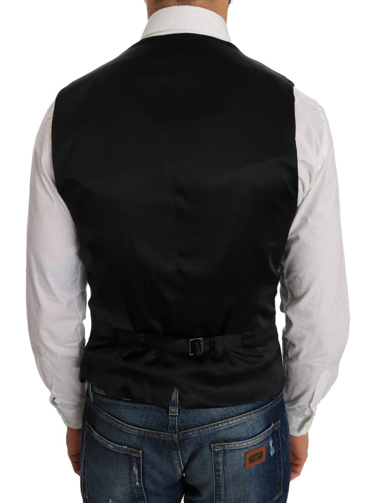 Elegante schwarze Weste mit Polka Dots