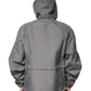 Gray Polyester Hooded Men Full Zip Jacket