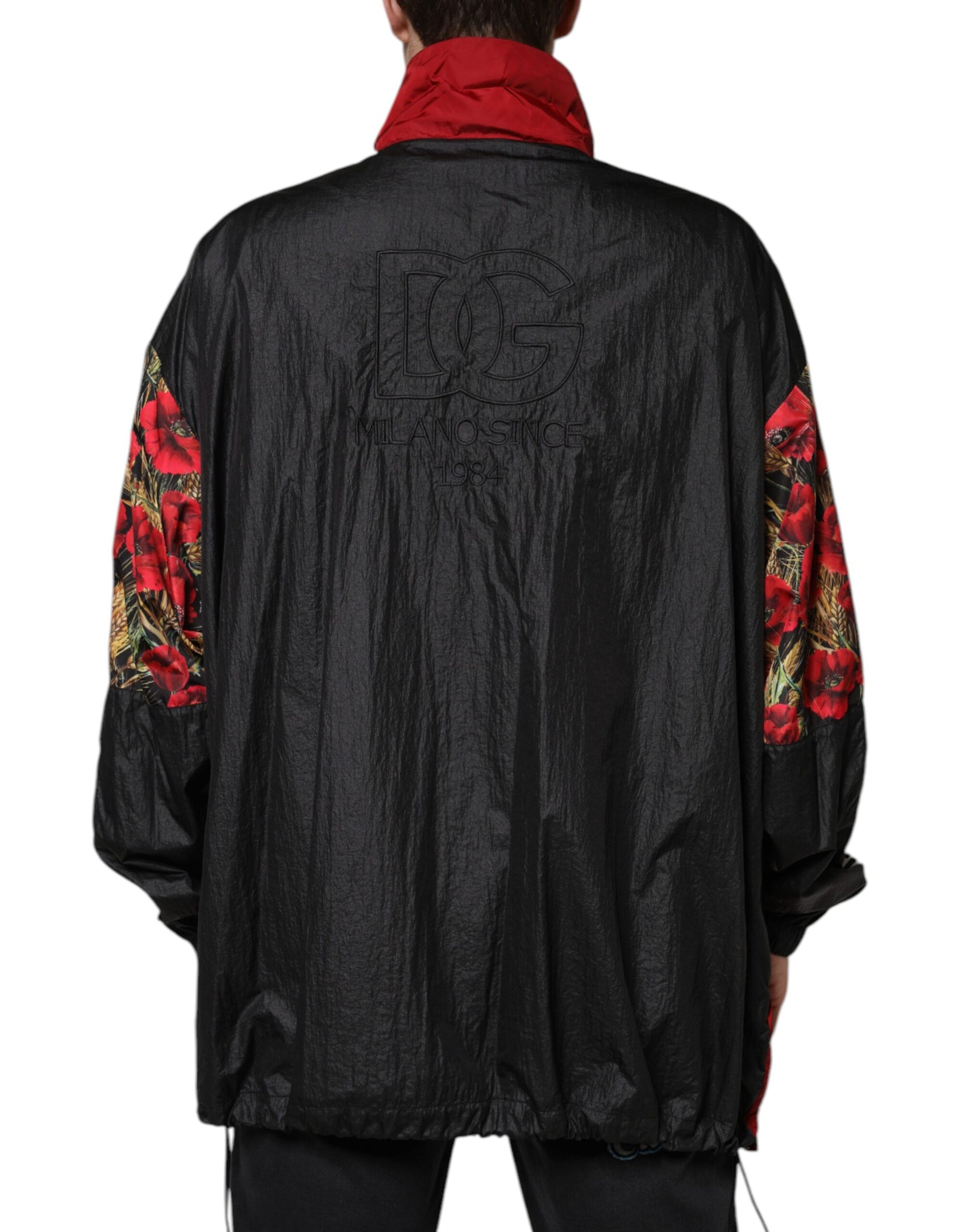 Mehrfarbiger Patchwork-Pullover mit durchgehendem Reißverschluss für Herren