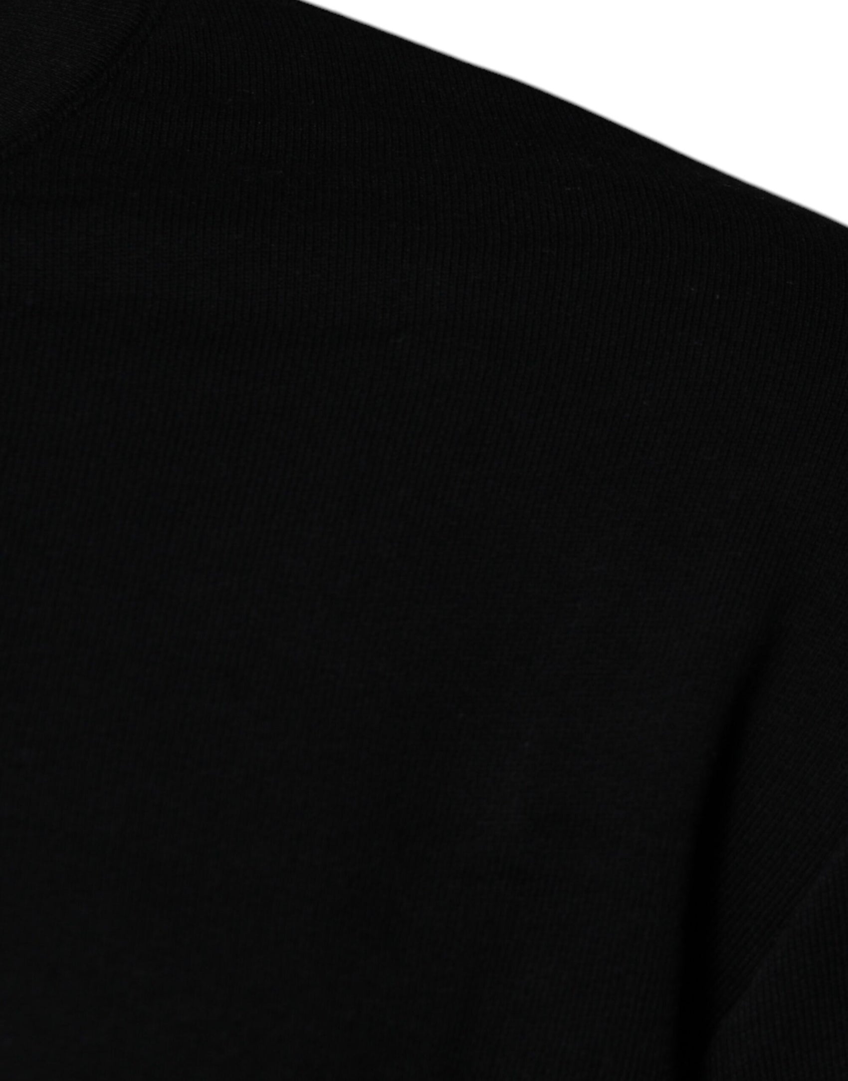 Maglione girocollo con ricamo Medusa nero