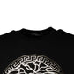 Black Medusa Fleece Men Crew Neck Sweatshirt Sweater