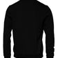 Black Medusa Fleece Men Crew Neck Sweatshirt Sweater