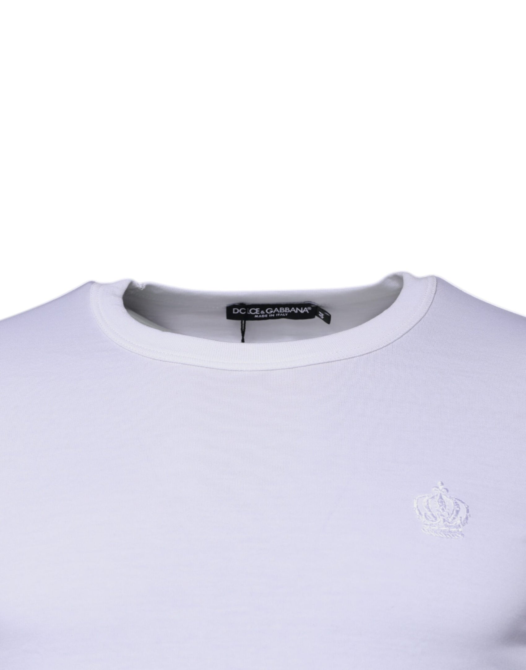 White Crown Rundhalspullover aus Baumwolle