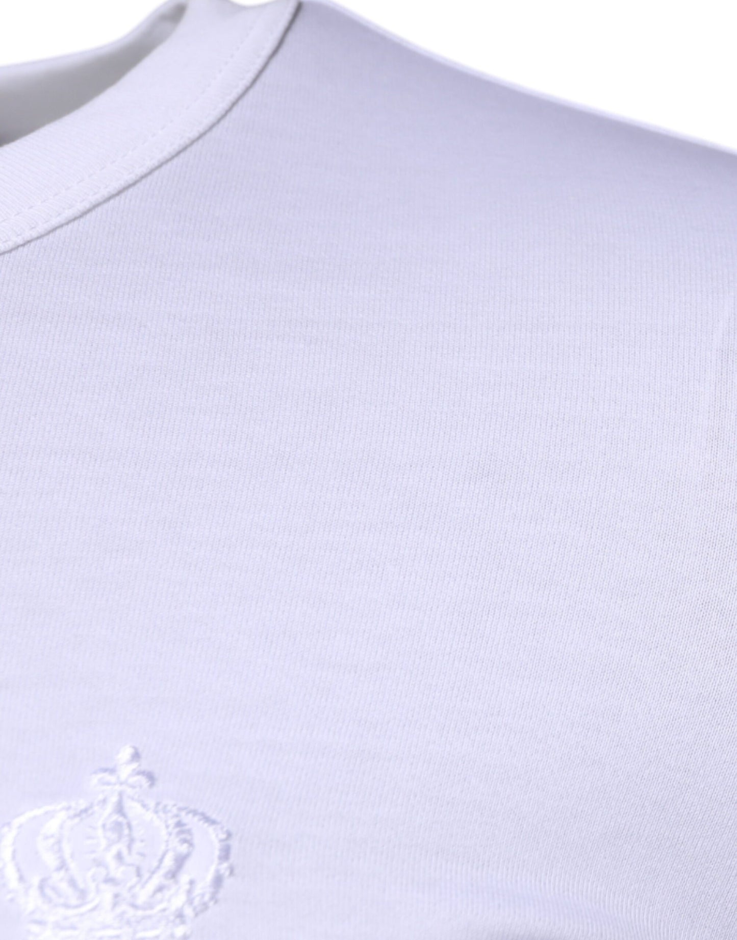 White Crown Rundhalspullover aus Baumwolle