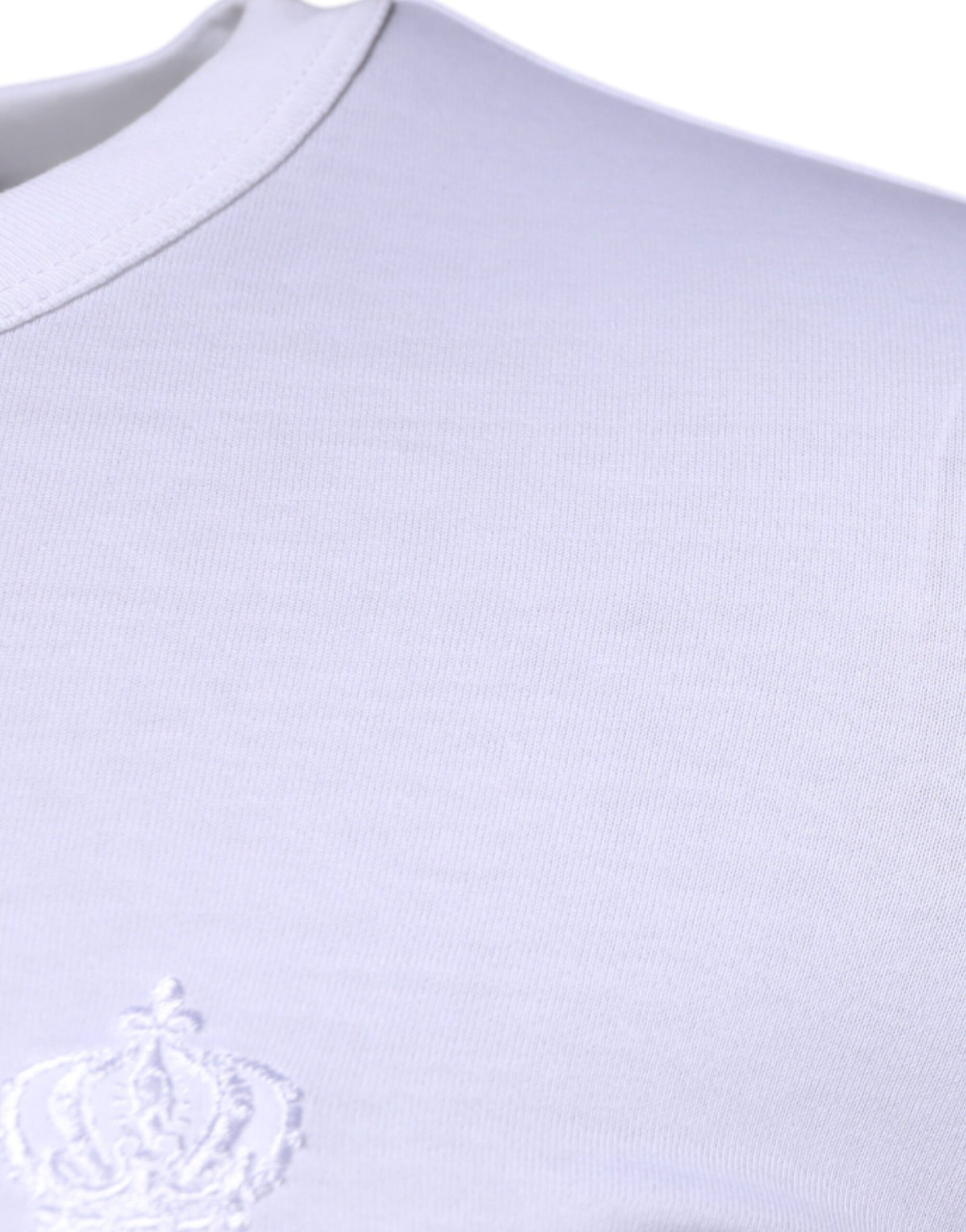 White Crown Rundhalspullover aus Baumwolle