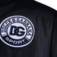 Blauer Jersey-Pullover mit Logo und Kragen