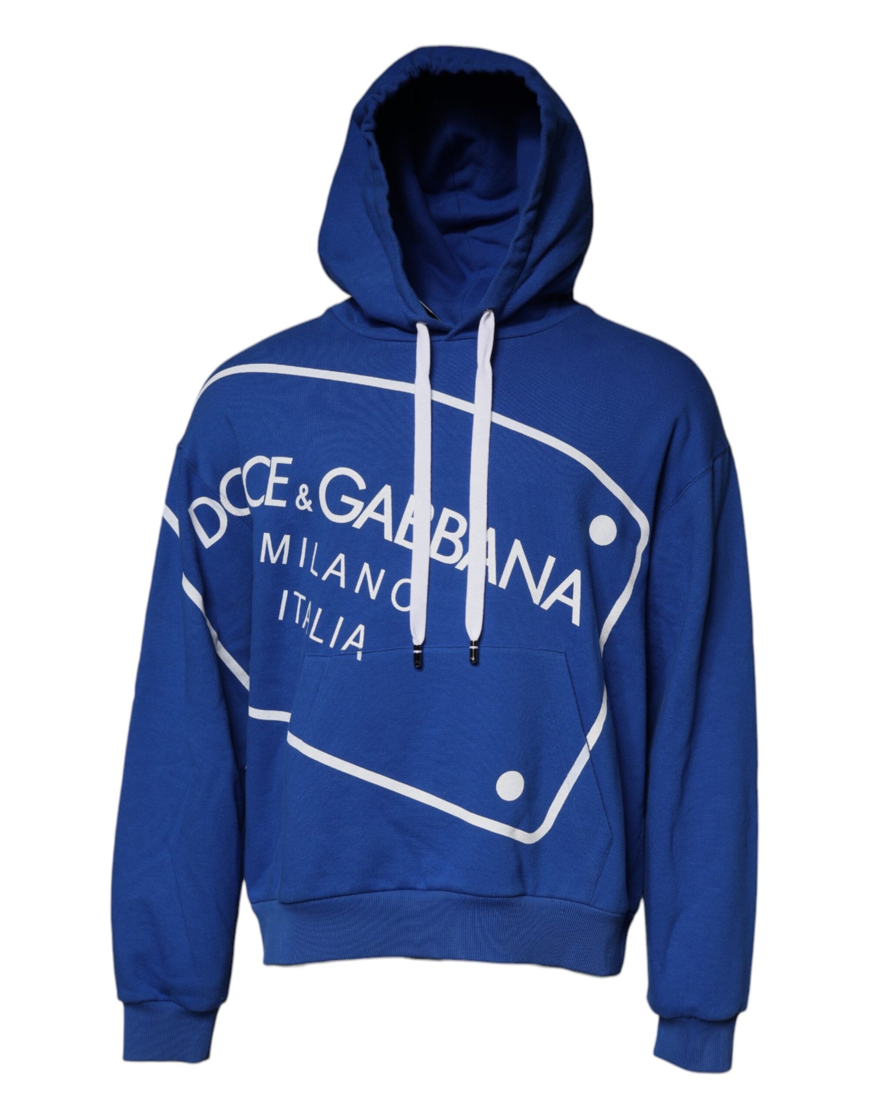 Blaues Sweatshirt mit Kapuze und Logo-Print