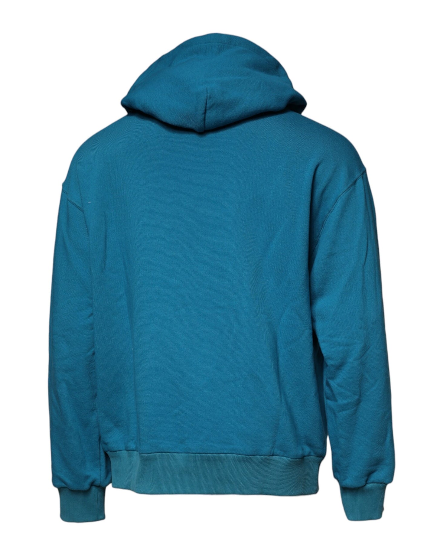 Blaues Kapuzen-Sweatshirt aus Baumwolle mit Logo