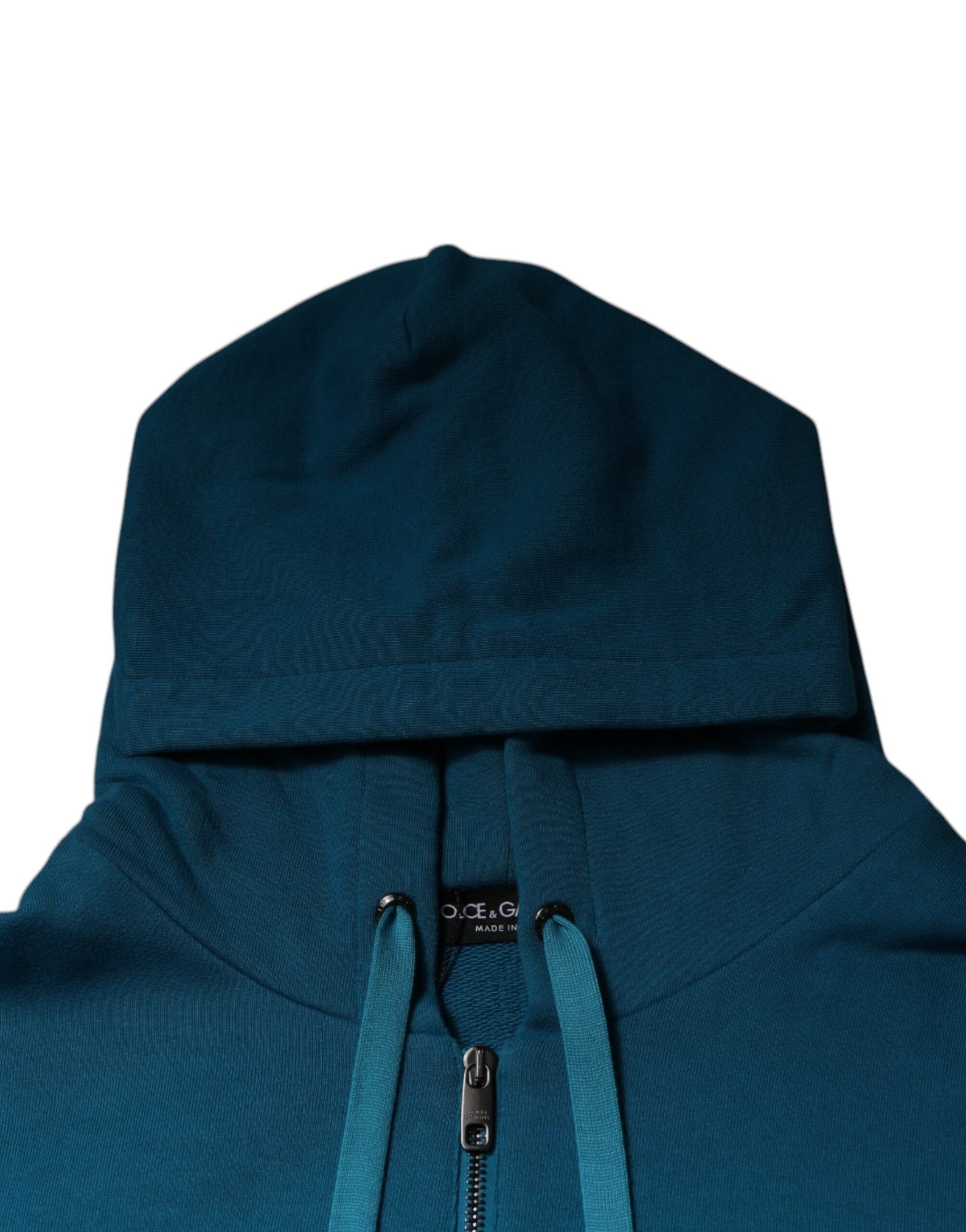 Blaues Kapuzen-Sweatshirt aus Baumwolle mit Logo