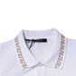 White Viscose Collared Men Polo Short Sleeves T-shirt