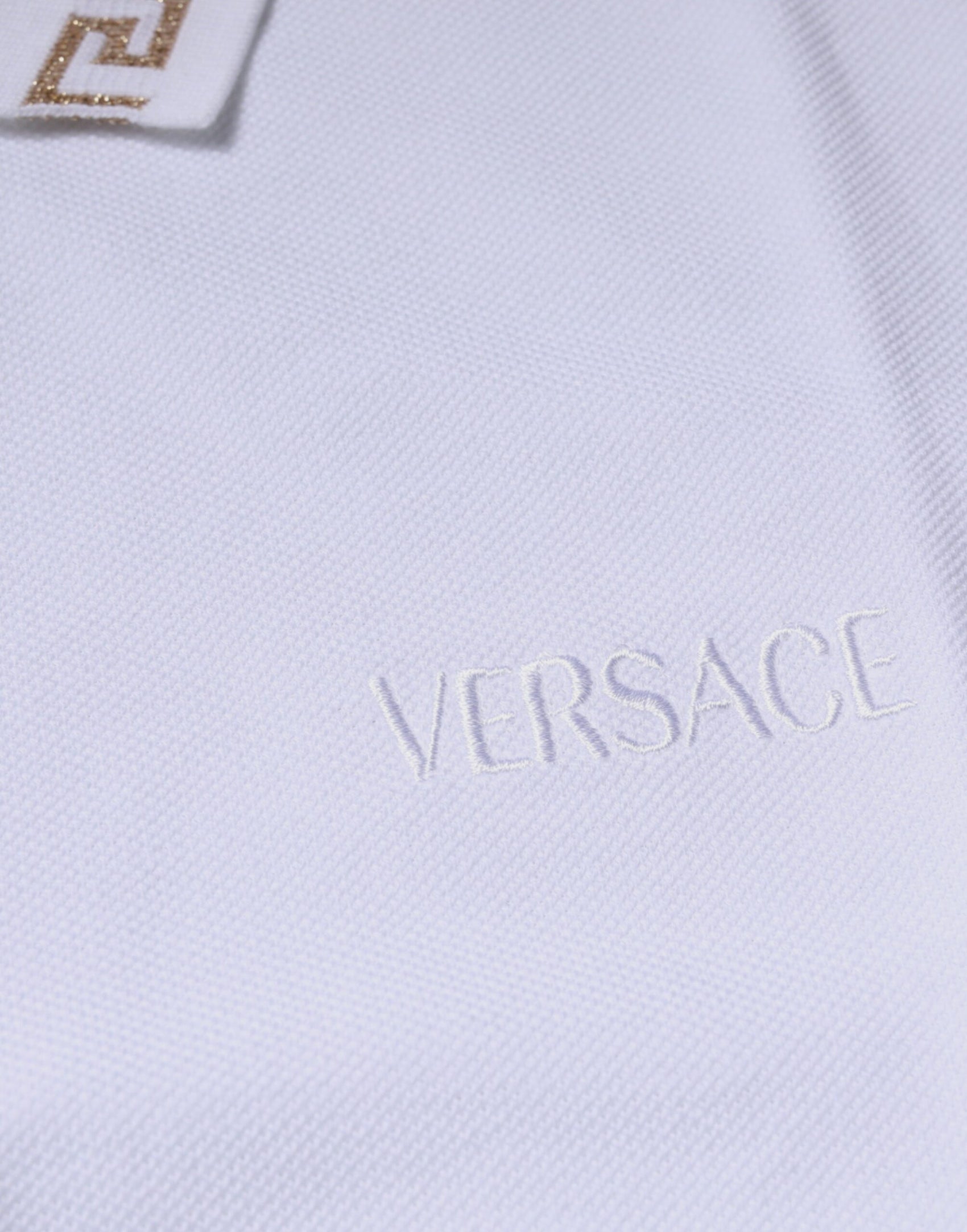 Weißes Polo-T-Shirt mit Kragen aus Viskose für Herren mit kurzen Ärmeln