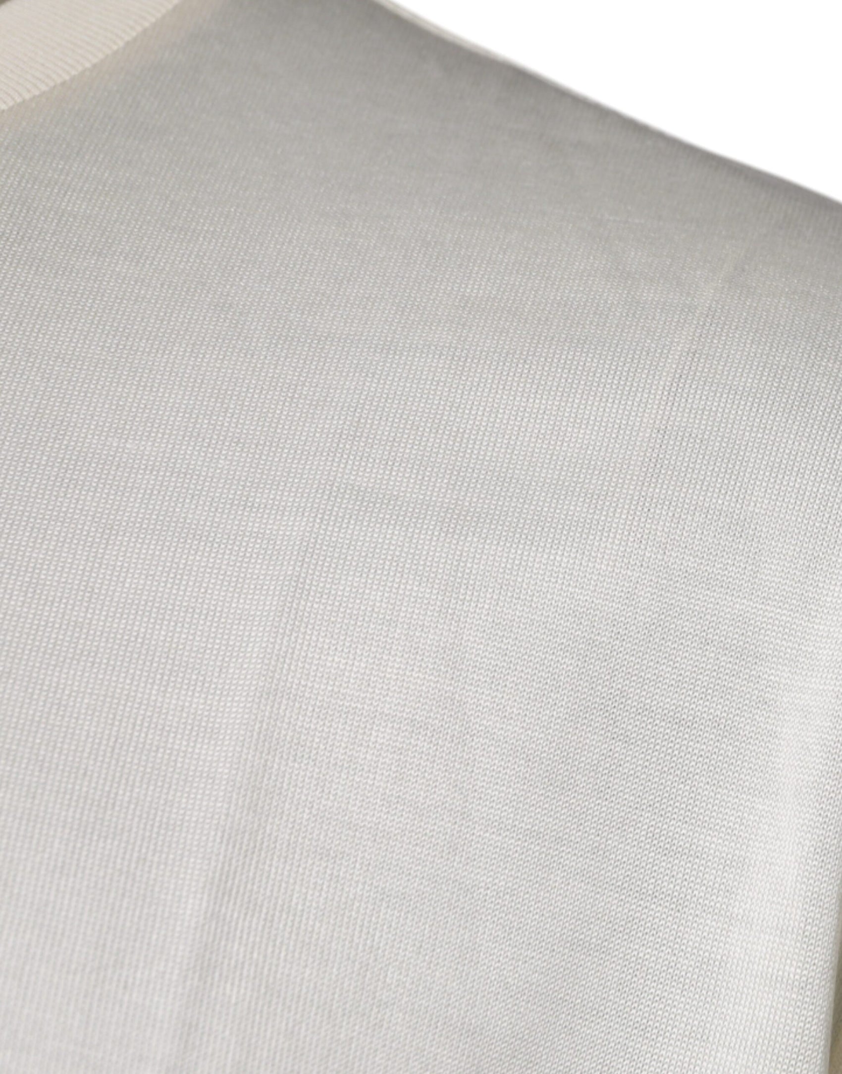 T-shirt girocollo a maniche corte bianco sporco