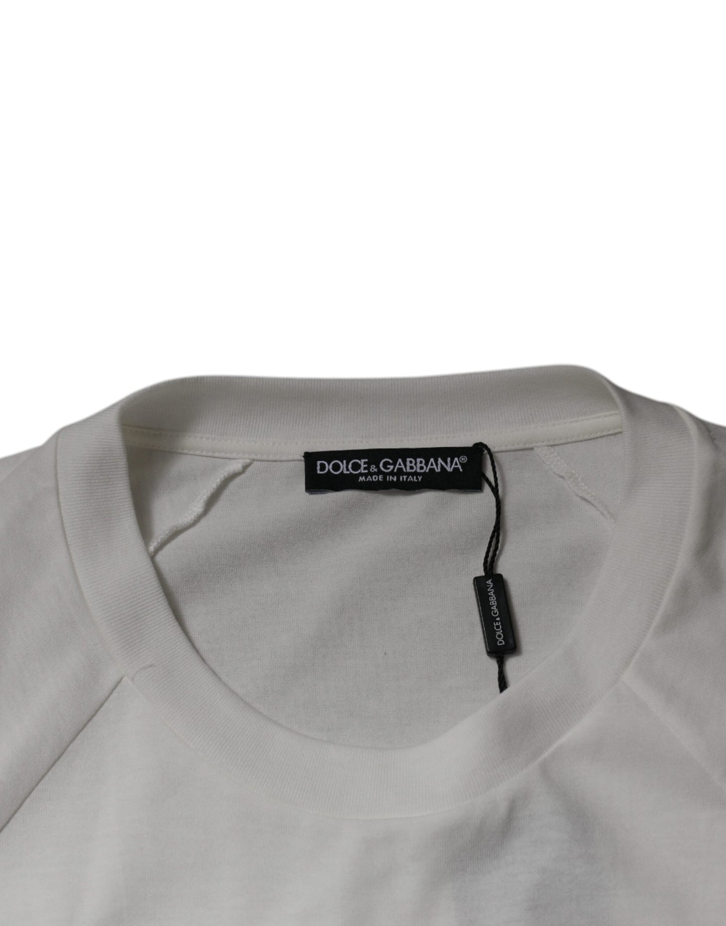 T-shirt girocollo a maniche corte DG Sport bianca