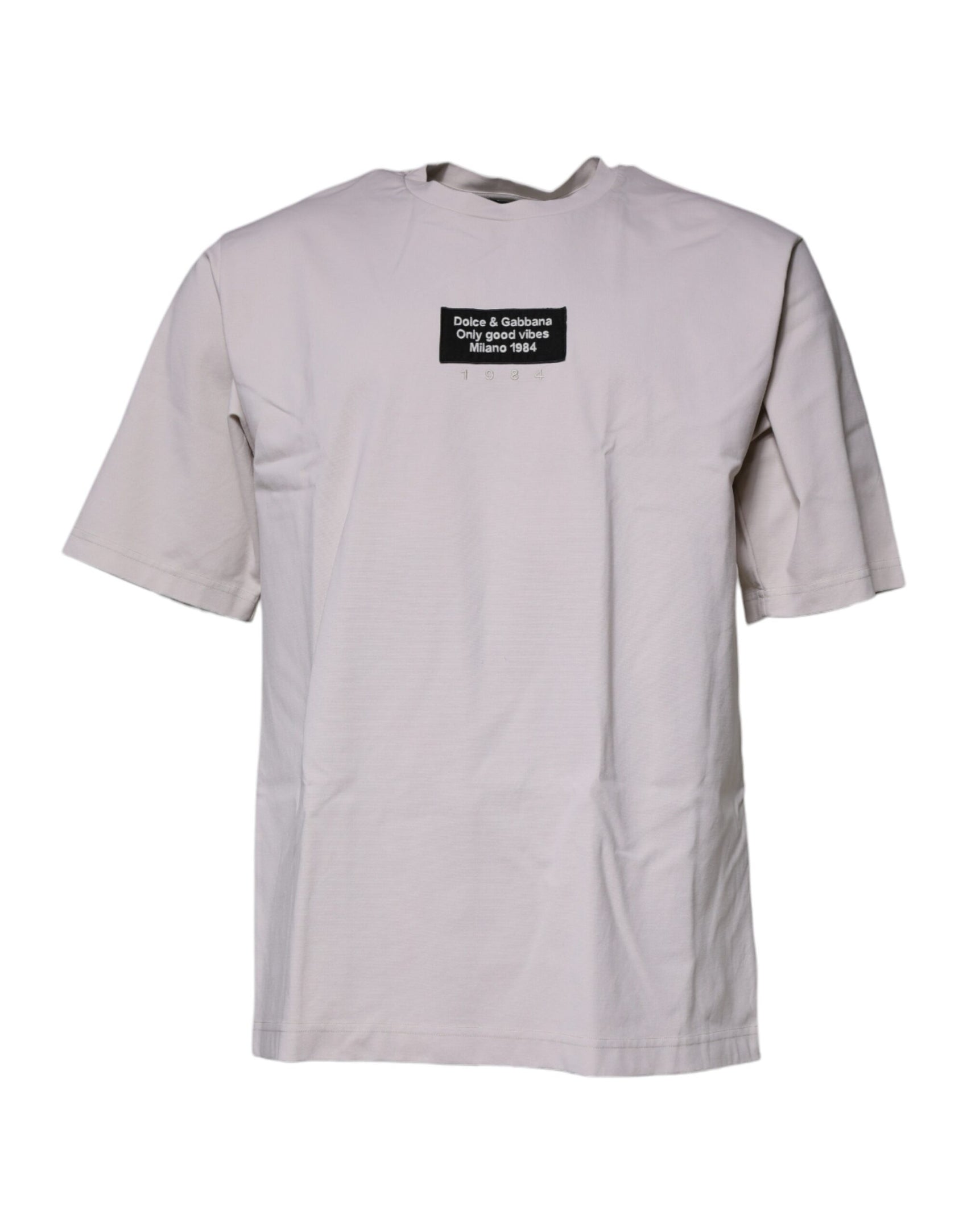 T-shirt girocollo a maniche corte con logo DG beige