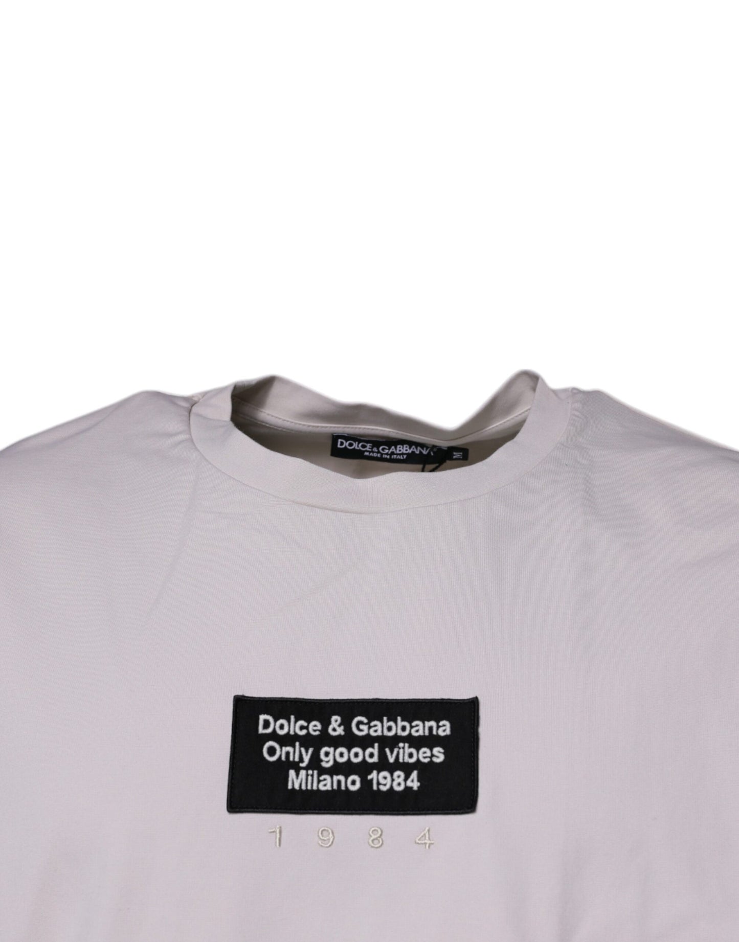 T-shirt girocollo a maniche corte con logo DG beige