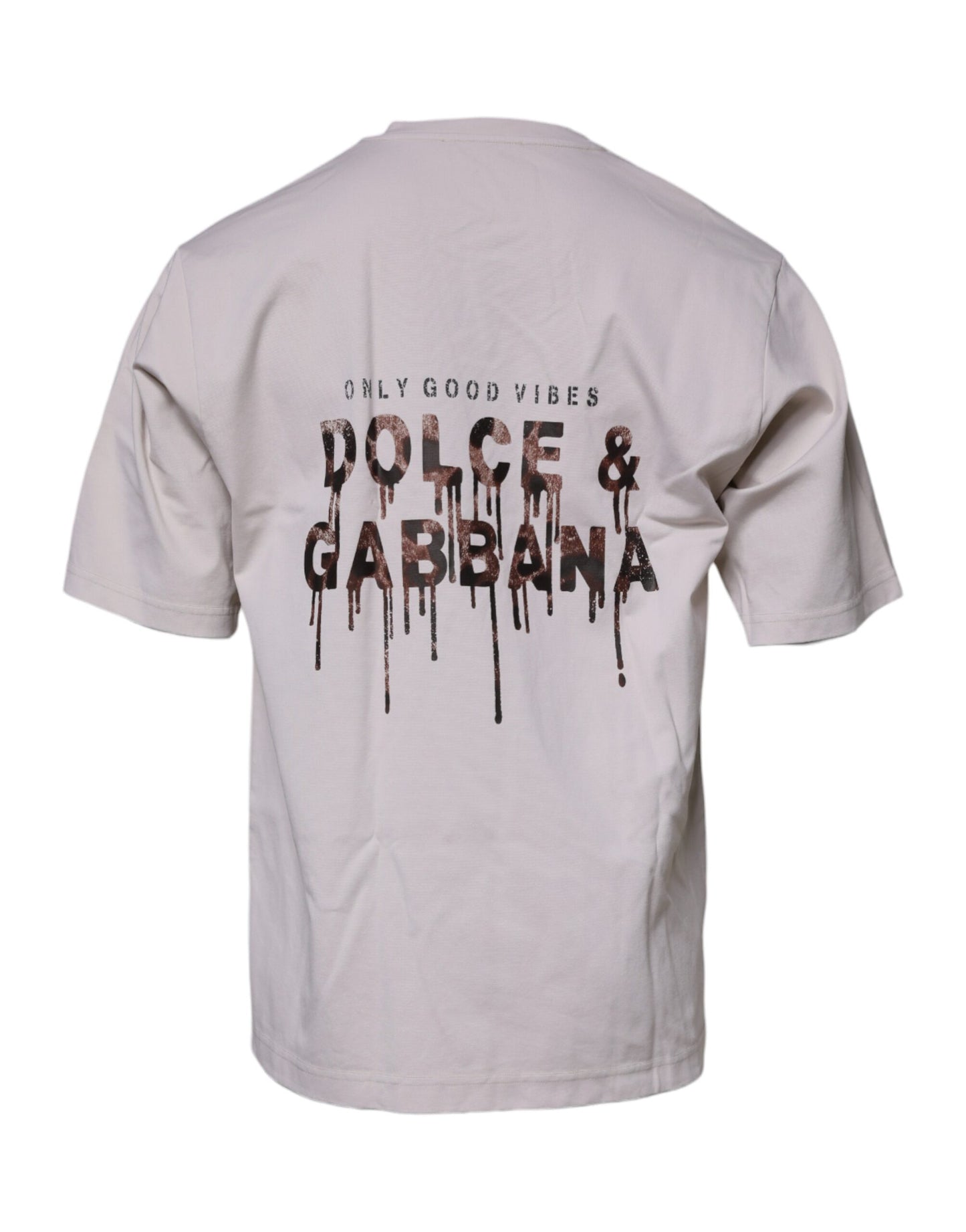 T-shirt girocollo a maniche corte con logo DG beige