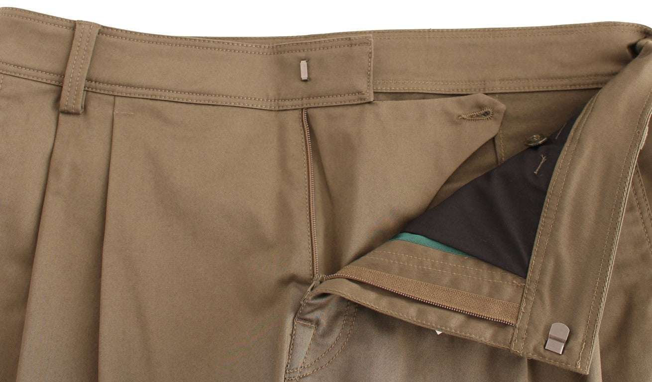 Elegante grüne Comfort Straight Fit Hose