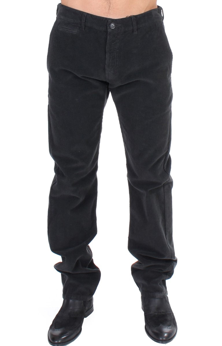 Elegante schwarze Cordhose aus Baumwolle