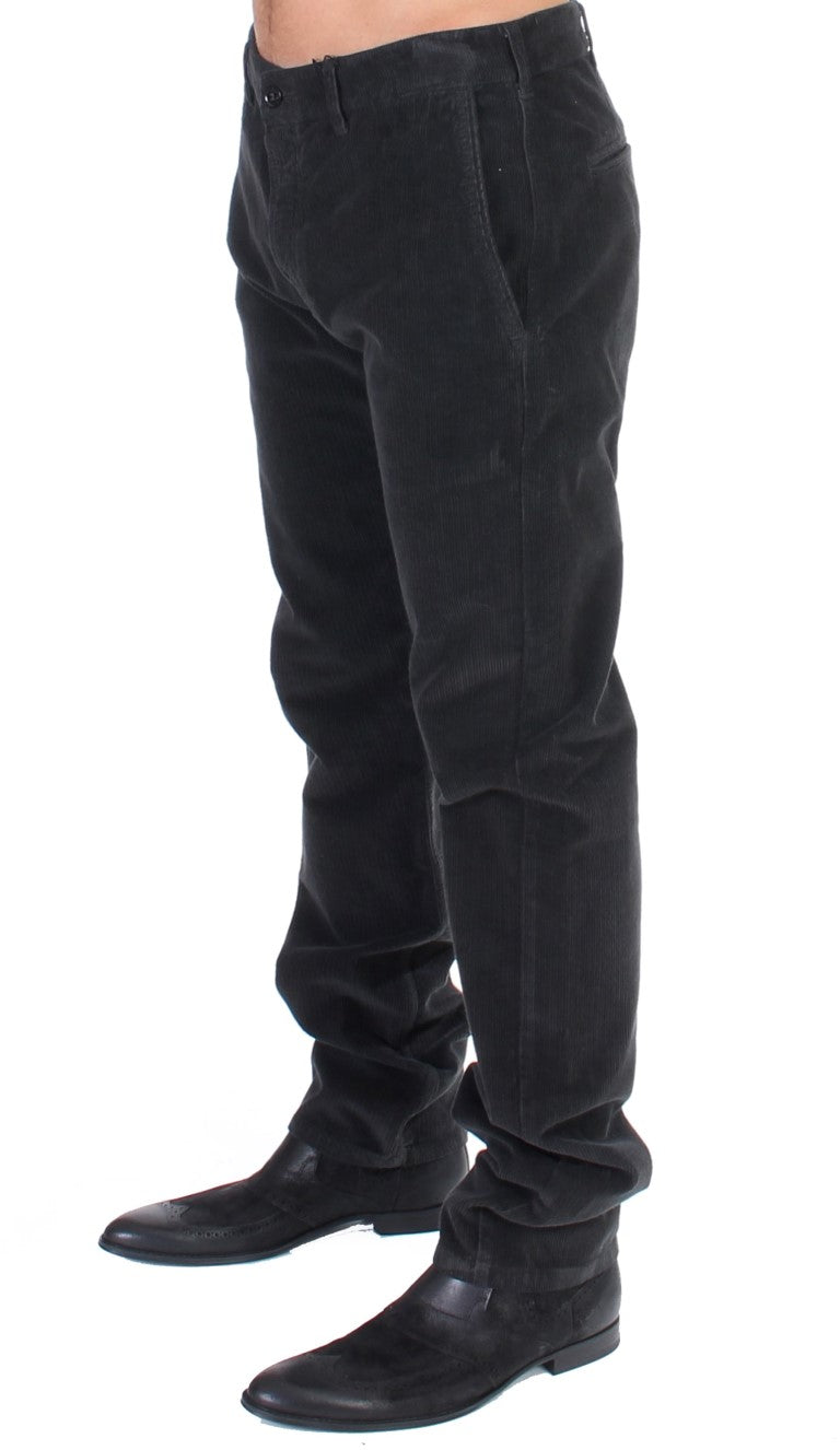 Elegante schwarze Cordhose aus Baumwolle