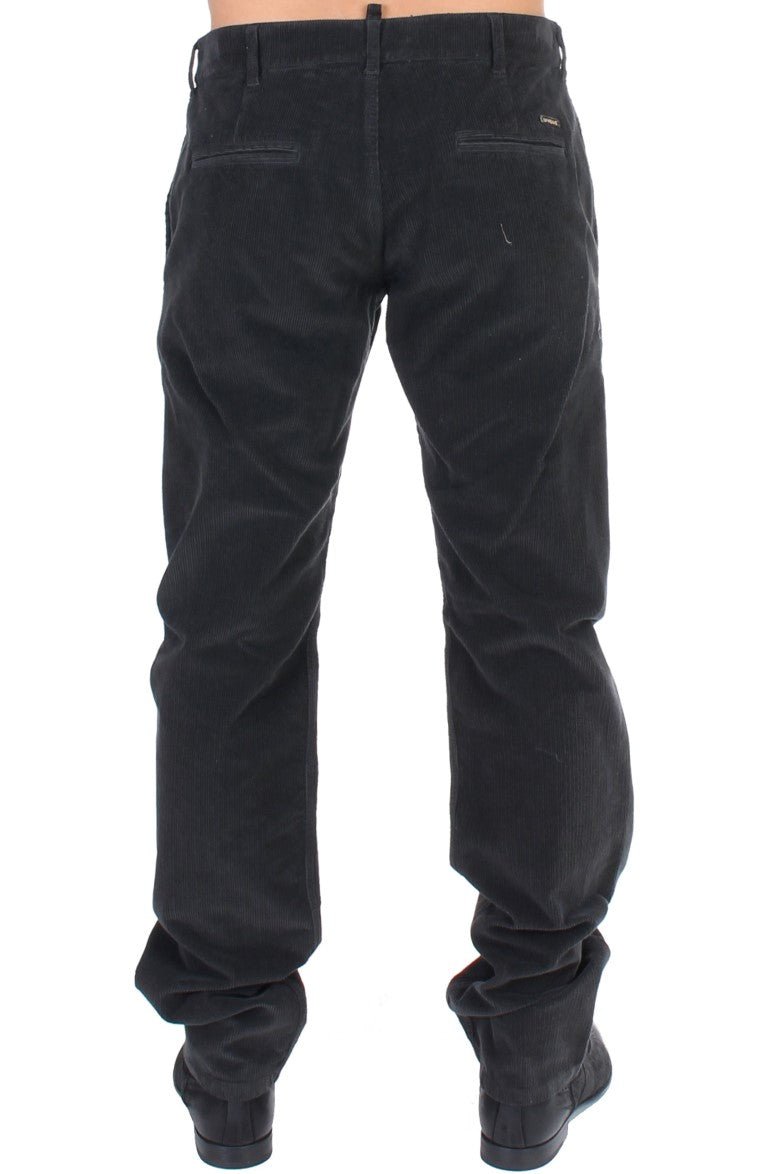 Elegante schwarze Cordhose aus Baumwolle