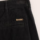 Elegant Black Cotton Corduroy Pants