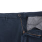 Elegant Blue Cotton Stretch Chinos