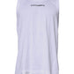 Weißes ärmelloses Tank-T-Shirt aus Baumwolle mit Logo