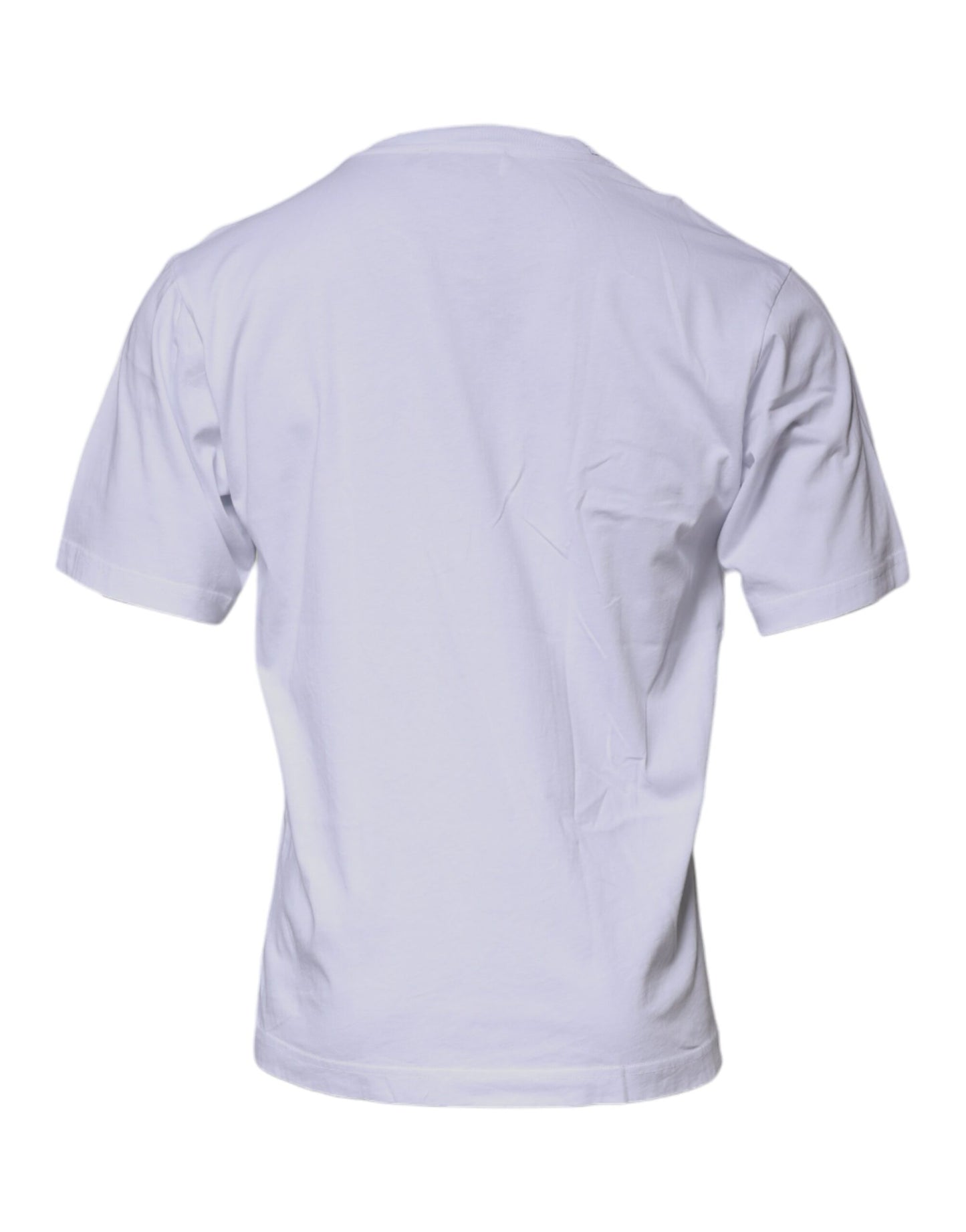Weißes Baumwoll-T-Shirt mit Rundhalsausschnitt und DG-Logo