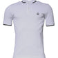 Polo T-shirt con colletto a corona in cotone bianco