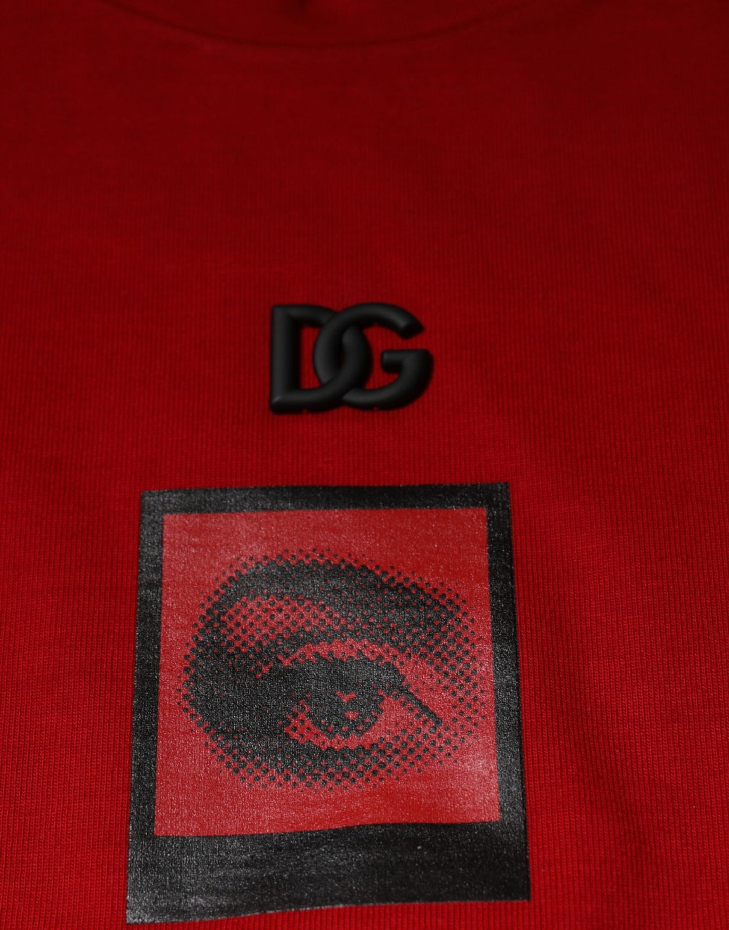 T-shirt girocollo in cotone DG Eye rossa