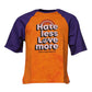T-shirt a maniche corte con stampa grafica arancione e viola