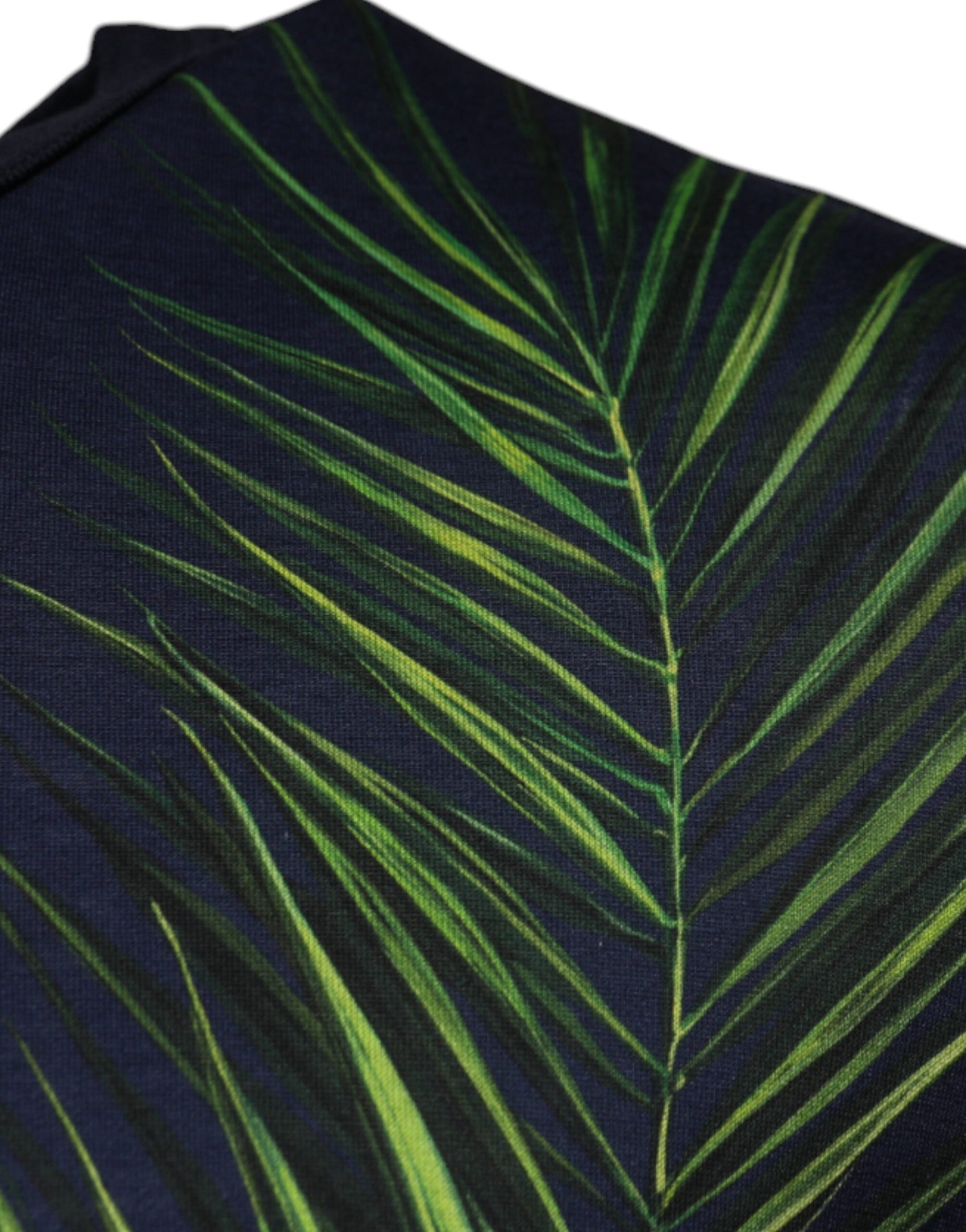 T-shirt girocollo a maniche corte con stampa albero blu