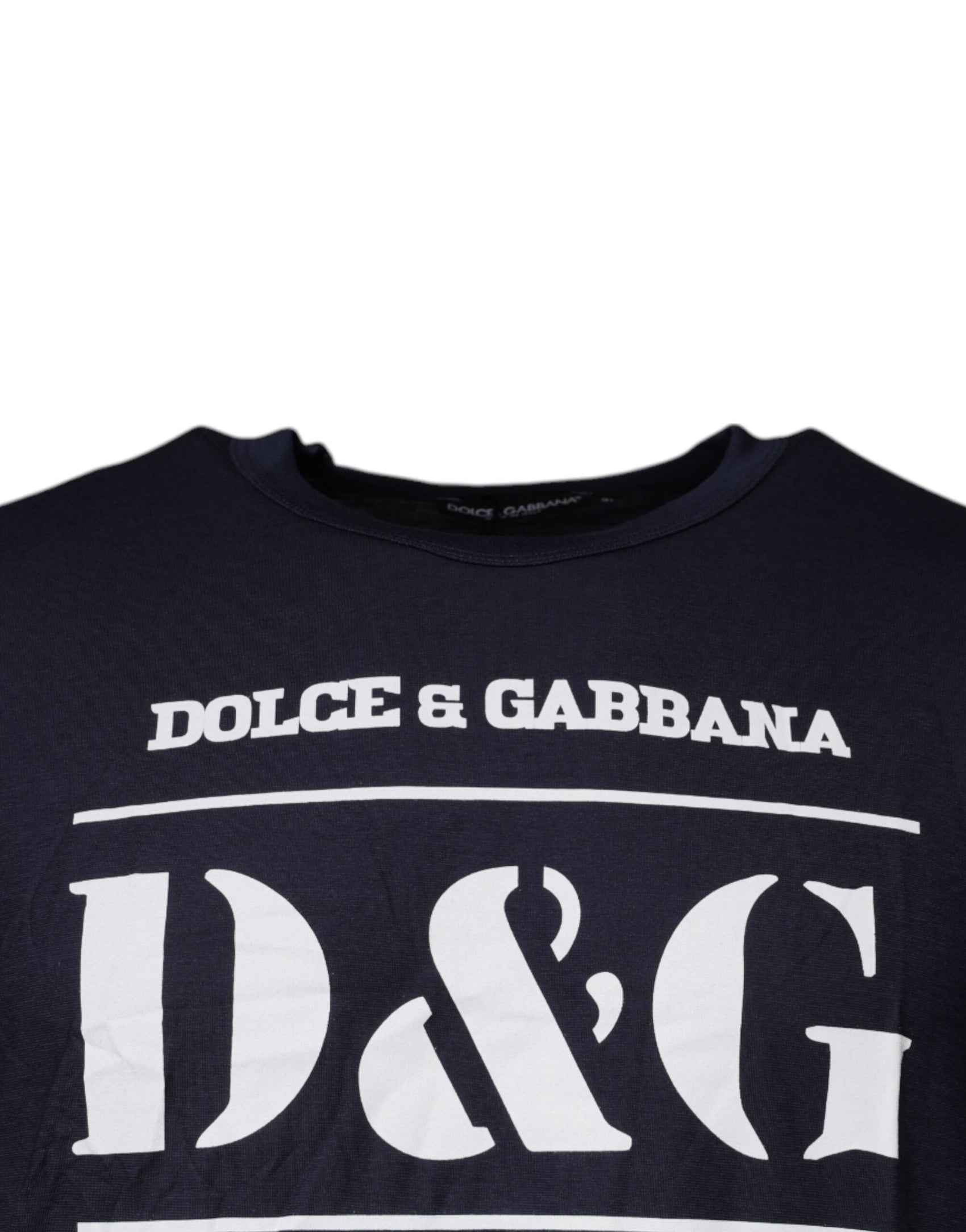 T-shirt girocollo in cotone blu D&amp;G King Of Love
