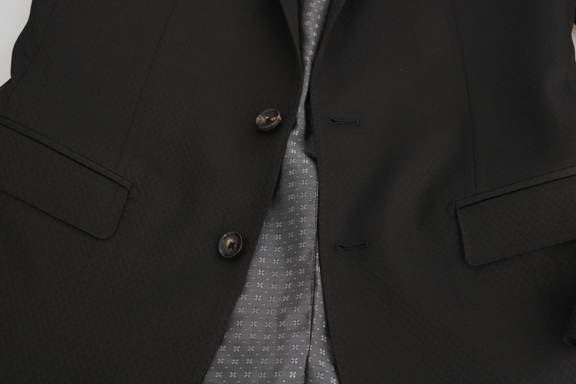 Elegante abito Martini in jacquard marrone