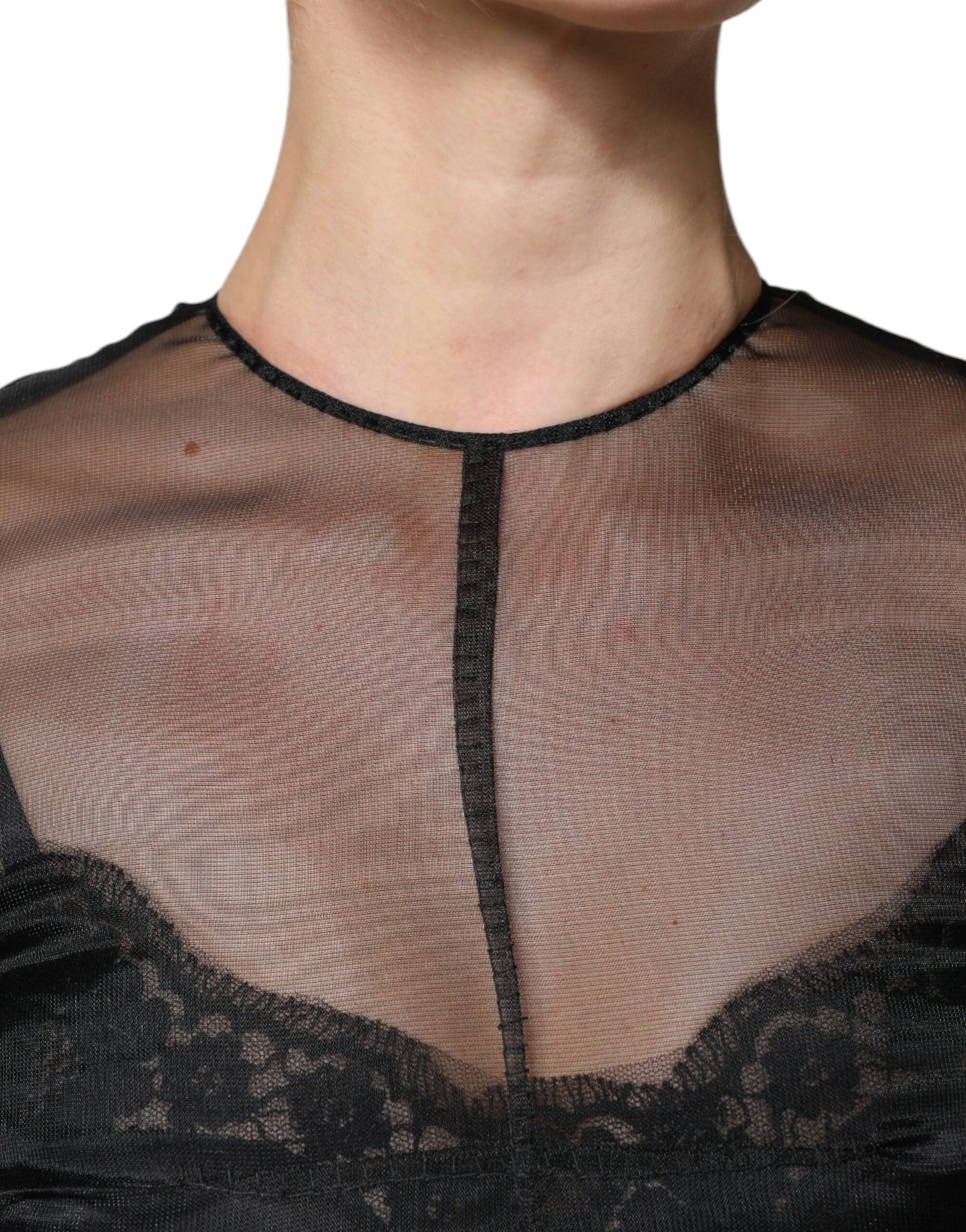 Schwarzes A-Linien-Midi-Cocktailkleid aus Tüll
