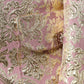 Metallic Pink Gold Jacquard Jewel Button Coat Jacket