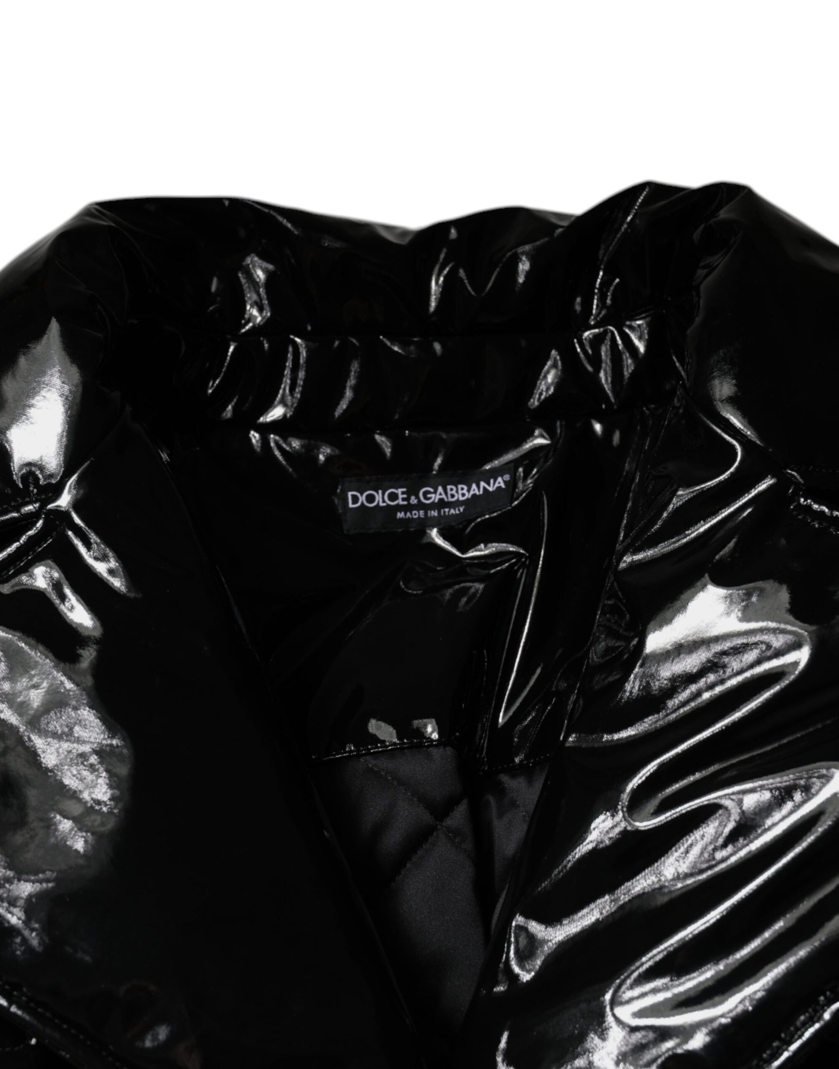 Schwarze Blousonjacke aus Polyester mit Knopfleiste